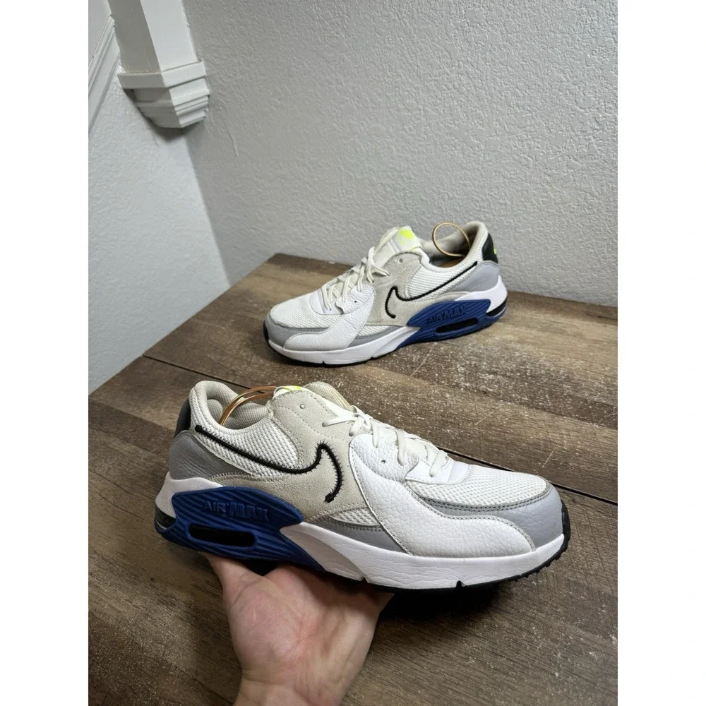 Size 12 - Nike‎ Air Max Excee White Dark Royal Blue Shoes Sneakers
